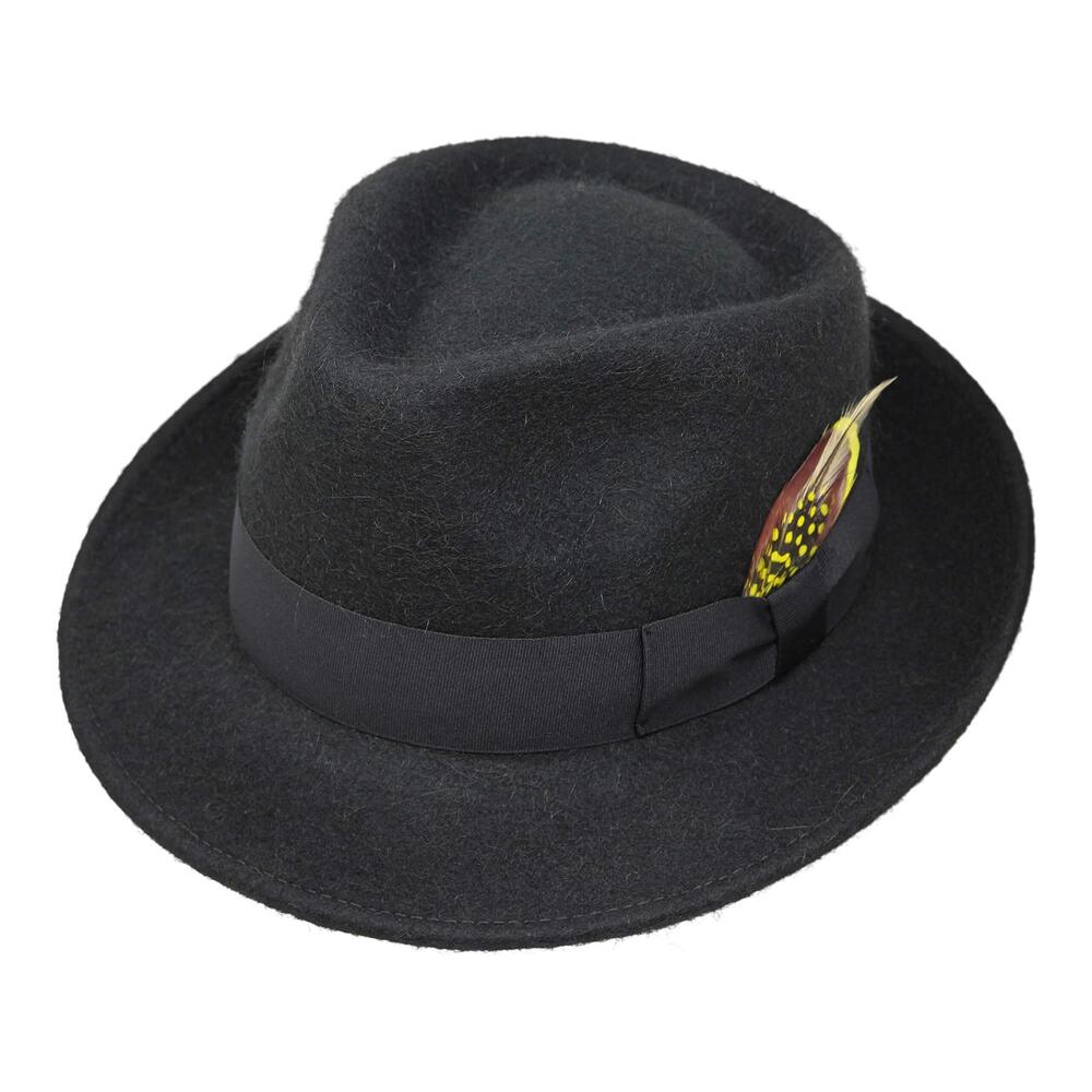 9529 Alpaca Doyle Teardrop Fedora Hat Premium Alpaca Wool Felt